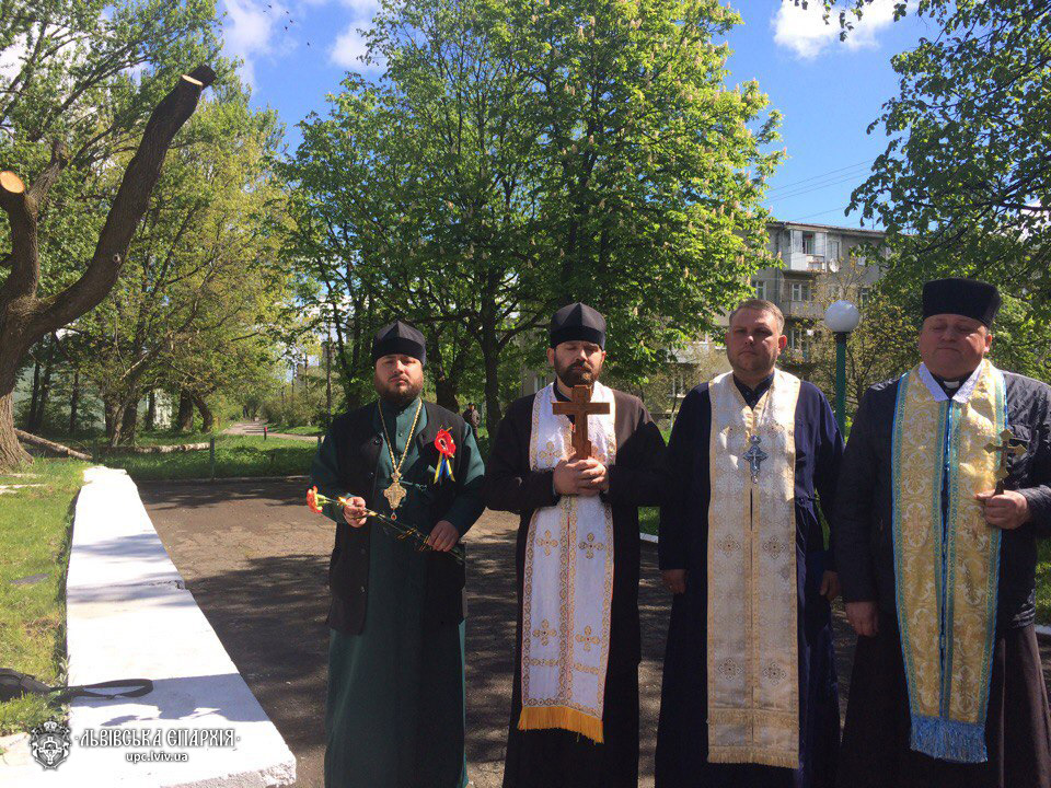Клірик Покровського храму Борислав взяв участь пам'ятному заході, присвяченому Дню Перемоги